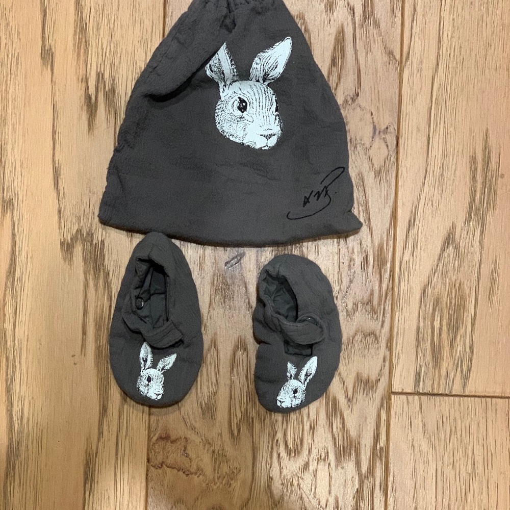 Cloth Bunny Crib Shoes